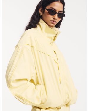 NINETY PERCENT Saffron Shell Jacket In Butter Milk - Natural
