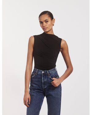 NINETY PERCENT Lui Top In Black - Blue