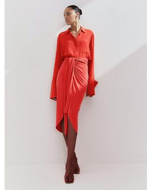 NINETY PERCENT Signature Shirt In Bloody Mary - Red