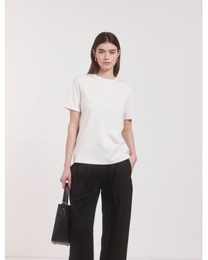 NINETY PERCENT Compact Cotton Oversized T-shirt In Off White