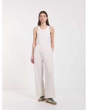NINETY PERCENT Classic Lounge Sweatpant In Oatmeal Marl - Natural