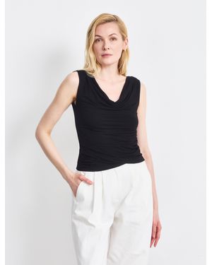 NINETY PERCENT Soren Top In Black - White