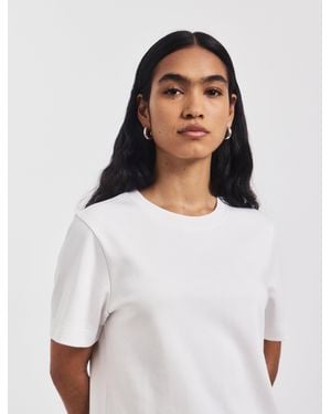 NINETY PERCENT Compact Cotton Boxy T-shirt In White