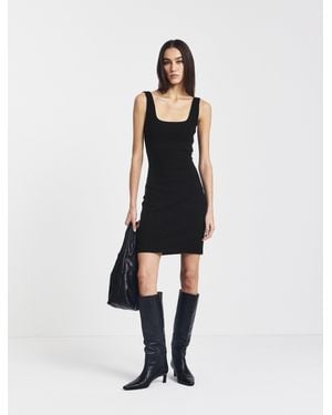 NINETY PERCENT Matala Dress In Black - White