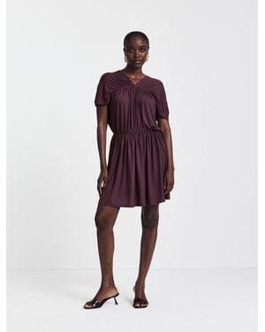 NINETY PERCENT Bythos Reversible Dress In Merlot - Red