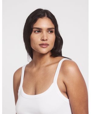 NINETY PERCENT Ava Stretch Organic Cotton Rib Tank - Green