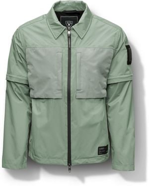 Nobis Thurlow Performance Zip Off Sleeve Rain Shirt - Green