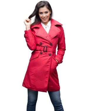 Nobis Justice Trench Coat - Red