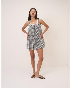 Nobody's Child Gingham Romper - Black