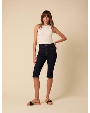 Nobody's Child Dark Denim Capri Jeans - Natural