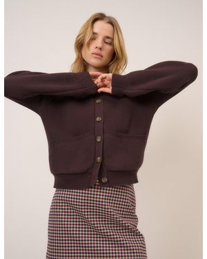 Nobody's Child Stitch Bomber Cardigan - Black