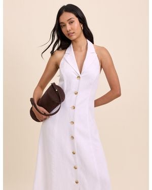 Nobody's Child Halterneck Midi Dress - Natural