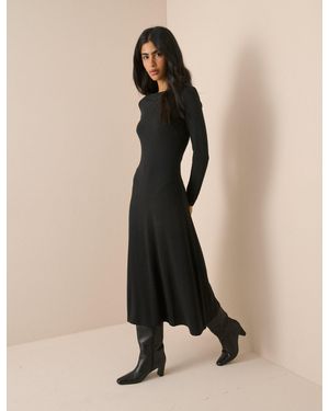 Nobody's Child Ribbed Bronte Midi Dress - Natural