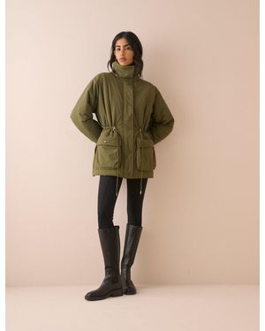 Nobody's Child Funnel Neck Puffer Jacket - Green