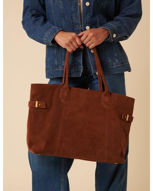 Nobody's Child Suede Tote Bag - Blue