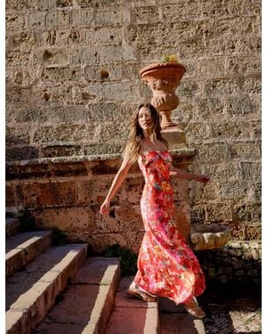 Nobody's Child Floral Robyn Maxi Dress - Red