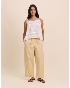 Nobody's Child Butter Barrel Leg Trousers - Natural
