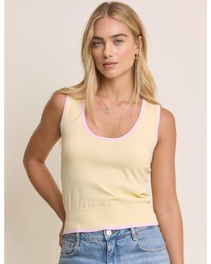 Nobody's Child Butter Scoop Knitted Cami - Natural