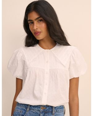 Nobody's Child Puff Sleeve Augusta Blouse - Natural