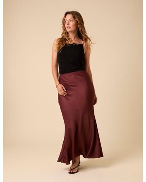 Nobody's Child Satin Maxi Skirt - Natural