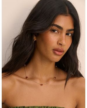 Nobody's Child Stone Plated Necklace - Brown