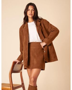 Nobody's Child Suede Mini Skirt - Green