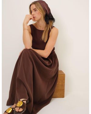 Nobody's Child Lace Trim Scarf - Brown