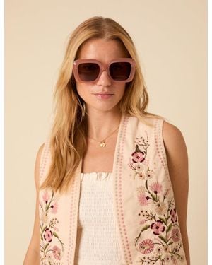Nobody's Child Square Maia Sunglasses - Pink