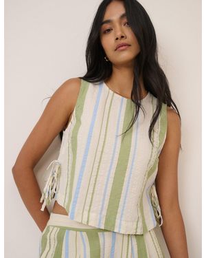 Nobody's Child And Striped Swing Top - Natural