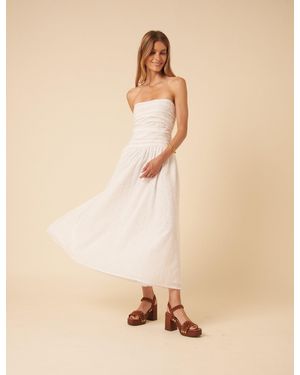 Nobody's Child Broderie Anglaise Felicity Midi Dress - Natural