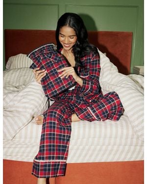 Nobody's Child Tartan Brushed Pyjama Bottoms - Brown
