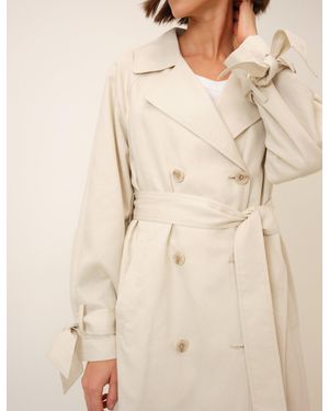 Nobody's Child Double-Breasted Lightweight Trench Coat - Natural