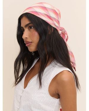 Nobody's Child And Check Print Square Scarf - Pink