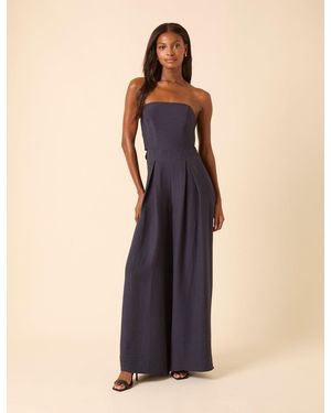 Nobody's Child Bandeau Rory Jumpsuit - Blue