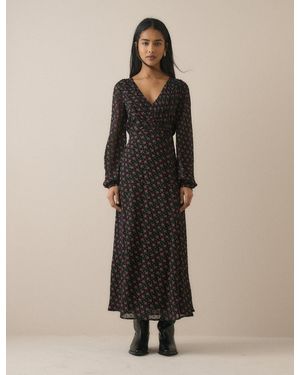 Nobody's Child Floral Ruched Ines Maxi Dress - Natural
