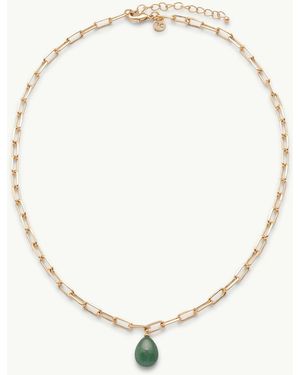 Nobody's Child Plated Teardrop Necklace - Natural