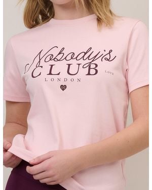 Nobody's Child Nobody's Club Graphic T-Shirt - Pink