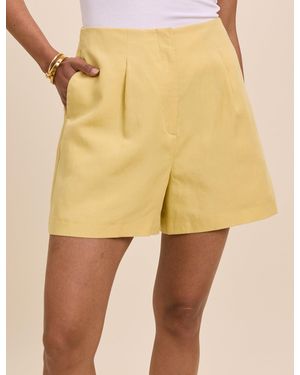 Nobody's Child Linen-Blend Tailored Shorts - Natural