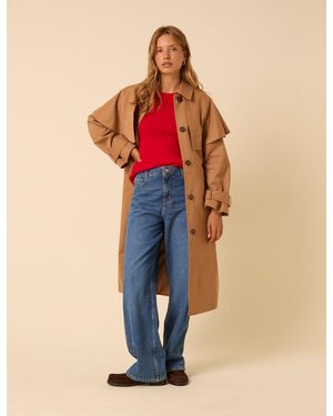 Nobody's Child Camel Cape Trench Coat - Orange