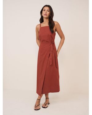 Nobody's Child Rust Kourtney Midi Dress - Orange