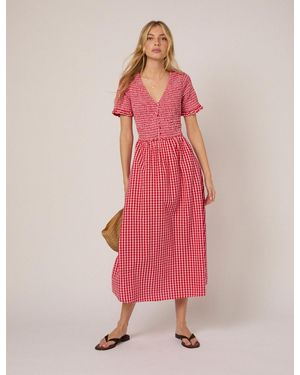 Nobody's Child Gingham Eliza Midi Dress - Pink