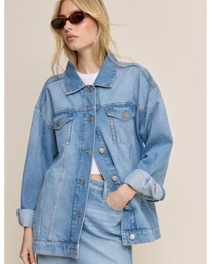 Nobody's Child Denim Oversized Jacket - Blue