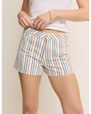 Nobody's Child Striped 70's Regent Denim Short - Natural