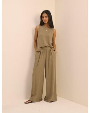 Nobody's Child Wide Leg Jerrow Trousers - Natural