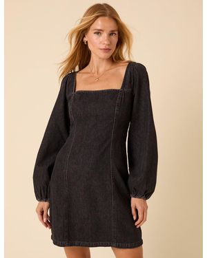 Nobody's Child Denim Porth Mini Dress - Black