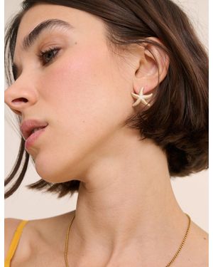 Nobody's Child Plated Starfish Earrings - Natural