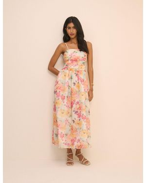abstract floral bandeau felicity midi dress Nobody's Child's Felicity Dress Is Already a Summer Best-Seller