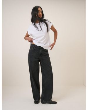 Nobody's Child Wide Leg Stepney Loose Jeans - Natural