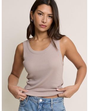 Nobody's Child Modal Scoop Neck Vest - Brown