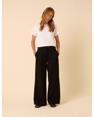 Nobody's Child Pleated High-Waisted Trousers - Natural